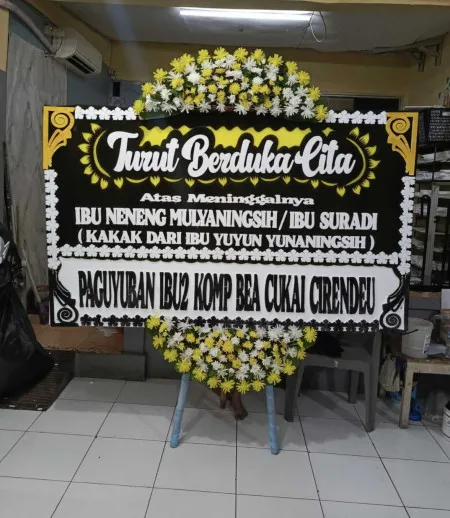Papan Bunga Duka Gedebage